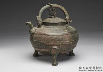 图片[3]-He water vessel with T-shaped cloud and thunder pattern, Warring States period (475-221 BCE)-China Archive